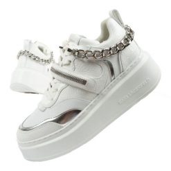 Buty Karl Lagerfeld Anakapri KL6354301S białe. Białe buty treningowe bez wzorów, ze skóry ekologicznej, bez zapięcia. Za 1,070.11 zł.