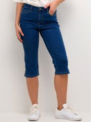 Kaffe Spodnie capri Vicky 10505521 Niebieski Slim Fit. Niebieskie szorty Kaffe, bez wzorów, z bawełny. Za 229.99 zł.