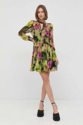 Twinset sukienka mini rozkloszowana. Sukienki Twinset, bez wzorów, bez kołnierzyka, bez ramiączek, mini, rozkloszowane. W wyprzedaży za 899.99 zł.