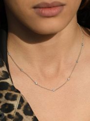 DIAMANTA Złoty naszyjnik "Sunshine" z diamentami - dł. 42 cm rozmiar: onesize. Szare naszyjniki DIAMANTA, z materiału, z diamentem, złote. Za 2,240.99 zł.