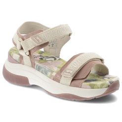 Sandały damskie Anekke, z materiału regulowane paski na rzepy gruba podeszwa sportowy styl casual, różowe, 42371-471. Czerwone sandały Anekke, bez wzorów, casualowe, bez obcasa, bez zapięcia. Za 319.00 zł.