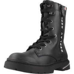 Buty REPLAY JL170034S Czarny. Czarne buty trekkingowe Replay, z syntetyku, bez zapięcia. Za 290.99 zł.