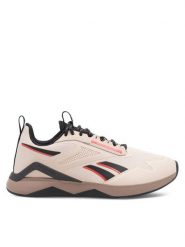 Reebok Buty na siłownię Nanoflex Adventure T HP9232 Beżowy. Brązowe buty treningowe Reebok, bez wzorów, z materiału, bez zapięcia, na fitness i siłownię. Za 239.99 zł.