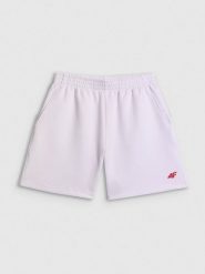 4F Spodenki dresowe damskie - białe L. Białe szorty 4f, bez wzorów, z dresówki. Za 129.99 zł.