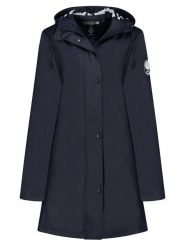 Geographical Norway Parka "Carrie" w kolorze granatowym rozmiar: S. Niebieskie płaszcze Geographical Norway, s, z aplikacjami, bez kaptura. Za 255.34 zł.