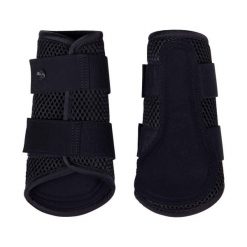 Zamknięte z przodu buty dla koni QHP Jorine. Czarne buty treningowe QHP, bez wzorów, z materiału, bez zapięcia, na fitness i siłownię. Za 194.50 zł.
