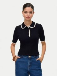 Vero Moda Sweter Manon 10336939 Czarny Slim Fit. Czarne swetry Vero Moda, xl, bez wzorów, z wiskozy, bez ramiączek. Za 159.99 zł.