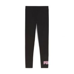 Legginsy długie Puma ESS 2 COLOR No.1 Logo - czarne. Czarne legginsy Puma, bez wzorów, z bawełny, casualowe, długie. Za 73.99 zł.