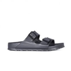 Klapki Birkenstock Arizona Eva. Szare klapki Birkenstock, bez wzorów, z materiału, sportowe, bez obcasa, bez zapięcia. Za 335.00 zł.