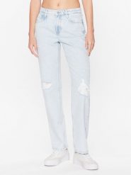 ONLY Jeansy 15281259 Błękitny Straight Fit. Niebieskie jeansy ONLY, bez wzorów, z bawełny. Za 69.99 zł.