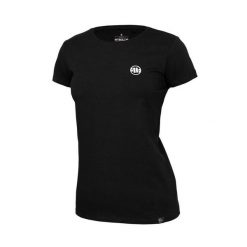 Koszulka bawełniana sportowy t-shirt dla dorosłych Slim Fit Small Logo. Czarne t-shirty sportowe PITBULL, m, bez wzorów, z bawełny, bez ramiączek. Za 79.00 zł.