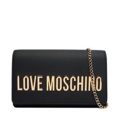 Torebka LOVE MOSCHINO. Czarne kopertówki Love Moschino, bez wzorów, wizytowe, bez dodatków. Za 699.99 zł.