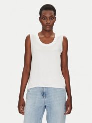 ViCOLO Bluzka TD0006 Biały Relaxed Fit. Białe bluzki ViCOLO, s, bez wzorów, z wiskozy, bez kołnierzyka, bez ramiączek. Za 129.99 zł.