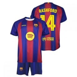 FC Barcelona Rashford komplet koszulka spodenki junior box 2025/26 wielokolorowy. Szorty sportowe FC Barcelona, bez wzorów, do piłki nożnej. Za 279.00 zł.