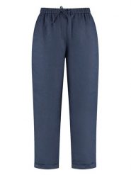 Gerry Weber Lniane spodnie w kolorze granatowym rozmiar: 36. Niebieskie spodnie materiałowe Gerry Weber, bez wzorów, ze lnu. Za 154.43 zł.