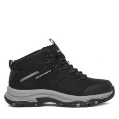 Trekkingi Skechers. Czarne buty sportowe lifestyle Skechers, bez wzorów, sportowe, bez zapięcia. Za 479.99 zł.