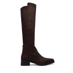 Kozaki MICHAEL Michael Kors. Brązowe kozaki MICHAEL Michael Kors, bez wzorów, bez obcasa, na płaskiej podeszwie, bez zapięcia. Za 879.99 zł.