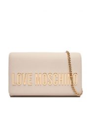 LOVE MOSCHINO Torebka JC4103PP0NKD0110 Écru. Kopertówki Love Moschino, bez wzorów, ze skóry, wizytowe, bez dodatków. Za 569.99 zł.
