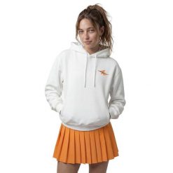 Damska bluza tenisowa z kapturem Siroko Newport-W White. Białe bluzy SIROKO, xs, bez wzorów, z materiału, bez ramiączek, z kapturem. Za 169.00 zł.