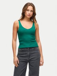 Vila Top Wennie 14104135 Zielony Regular Fit. Zielone topy Vila, xs, bez wzorów, z wiskozy, bez kołnierzyka, bez ramiączek. Za 59.99 zł.
