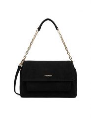 GINO ROSSI Torebka EO-LA224-19145 Czarny. Czarne torebki klasyczne Gino Rossi, bez wzorów, ze skóry, bez dodatków. Za 399.99 zł.