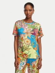 Liu Jo T-Shirt WA6512 T473A Kolorowy Regular Fit. T-shirty Liu Jo, bez wzorów, z wiskozy, bez kołnierzyka, bez ramiączek. Za 559.99 zł.