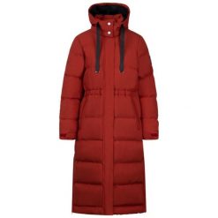 Trespass Colter - Damska kurtka przeciwdeszczowa Burnt Sienna. Czerwone kurtki przeciwdeszczowe Trespass, bez wzorów, z puchu, bez kaptura, trekkingowe. Za 475.99 zł.