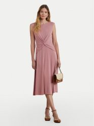 LAUREN RALPH LAUREN Sukienka codzienna 250872090014 Różowy Regular Fit. Czerwone sukienki Lauren Ralph Lauren, na co dzień, bez wzorów, z syntetyku, bez kołnierzyka, bez ramiączek, proste. Za 579.99 zł.