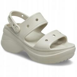 Sandały dla Kobiet Crocs Bae Sandal. Brązowe sandały Crocs, bez wzorów, z materiału, eleganckie, bez obcasa, na platformie, bez zapięcia. Za 239.99 zł.