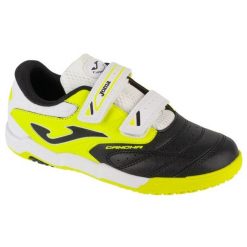 Buty piłkarskie Joma Cancha 2501 In CAJS2501INV czarne. Czarne buty treningowe bez wzorów, z gumy, bez zapięcia, do piłki nożnej. Za 227.33 zł.