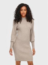 ONLY Sukienka dzianinowa Katia 15232502 Beżowy Comfort Fit. Brązowe sukienki ONLY, s, bez wzorów, z dzianiny, bez kołnierzyka, bez ramiączek. Za 119.99 zł.