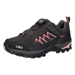 Damskie buty trekkingowe CMP Rigel Fitgo WP Low. Szare buty trekkingowe CMP, bez wzorów, z gumy, bez zapięcia, trekkingowe. Za 423.70 zł.