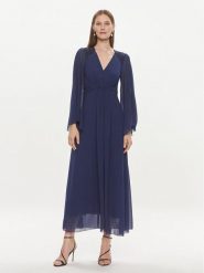 Rinascimento Sukienka wieczorowa CFC0117605003 Granatowy Regular Fit. Niebieskie sukienki Rinascimento, xs, bez wzorów, z syntetyku, wizytowe, bez kołnierzyka, bez ramiączek. Za 419.99 zł.