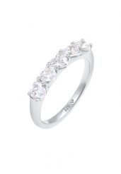 Elli Damski pierścionek zaręczynowy serce elegancki Love z kryształami cyrkonii srebro 925 Sterling Silver Pierścionki 1 ct. Szare pierścionki Elli, z cyrkonią, srebrne. Za 293.99 zł.