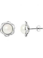 Pearl Addict Srebrne kolczyki-wkrętki z perłami rozmiar: onesize. Białe kolczyki Pearl Addict, z perłą, srebrne. Za 217.99 zł.