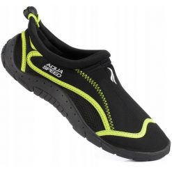 Buty do wody dla dorosłych Aqua Speed. Czarne buty treningowe Aqua-Speed, bez wzorów, bez zapięcia. Za 45.00 zł.