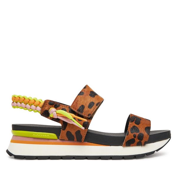 Sandały Gioseppo. Brązowe sandały Gioseppo, bez wzorów, bez obcasa, na płaskiej podeszwie, bez zapięcia. Za 229.99 zł.