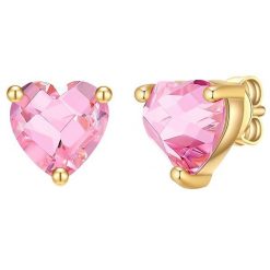 Rafaela Donata Kolczyki Serce Srebro wysokiej próby Żółte złoto 1 ct Damski. Żółte kolczyki Rafaela Donata, z cyrkonią, pozłacane. Za 119.99 zł.