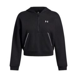 Bluza Under Armour Rival Fleece Piped HZ Hoodie. Czarne bluzy Under Armour, bez wzorów, bez ramiączek, bez kaptura. Za 219.99 zł.