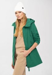Zielona kurtka parka damska J-BILLIE. Zielone kurtki Volcano, m, z aplikacjami, z materiału, bez kaptura. Za 259.99 zł.