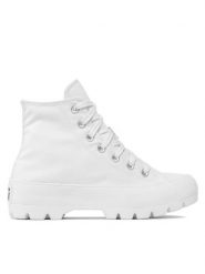Converse Trampki Chuck Taylor All Star Lugged Hi 565902C Biały. Białe trampki Converse, bez wzorów, z materiału, retro, bez zapięcia. Za 269.99 zł.