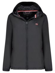 Geographical Norway Kurtka przejściowa "Daril" w kolorze czarnym rozmiar: M. Czarne kurtki Geographical Norway, m, z aplikacjami, bez kaptura. Za 163.26 zł.