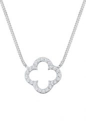 Elli Damski wisior koniczynka elegancki na szczęście z kryształami cyrkonii w srebrze próby 925 Sterling Silver Naszyjniki 1 ct. Szare naszyjniki Elli, z materiału, z cyrkonią, srebrne. Za 328.99 zł.