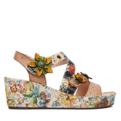 Sandały Laura Vita. Brązowe sandały LAURA VITA, bez wzorów, bez obcasa, na koturnie, bez zapięcia. Za 439.99 zł.