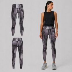 LEGGINSY DAMSKIE 4F TRENINGOWE SZYBKOSCHNĄCE Z WYSOKIM STANEM KOLOR SZARY. Szare legginsy 4f, bez wzorów, z materiału, długie. Za 110.71 zł.