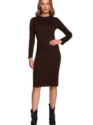 Stylove Sukienka w kolorze brązowym rozmiar: XL. Brązowe sukienki Stylove, xl, bez wzorów, bez kołnierzyka, bez ramiączek, maxi. Za 95.46 zł.