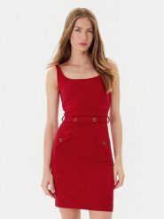 Marciano Guess Sukienka 177067 Czerwony Classic Fit. Czerwone sukienki Marciano Guess, z aplikacjami, z wiskozy, wizytowe, bez kołnierzyka, bez ramiączek. Za 594.00 zł.