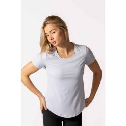 Damska koszulka sportowa dopasowana, odprowadza wilgoć – błękitny. Niebieskie t-shirty sportowe AESTHETIC WOLF, s, bez wzorów, z dzianiny, bez ramiączek, na fitness i siłownię. Za 99.99 zł.