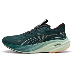 Buty sportowe Puma Magnify Nitro 3. Zielone buty treningowe Puma, bez wzorów, bez zapięcia, na fitness i siłownię. Za 990.00 zł.
