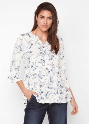 Tunika z dżerseju. Białe tuniki bonprix, bez wzorów, z dżerseju, bez kołnierzyka, bez ramiączek. Za 69.99 zł.